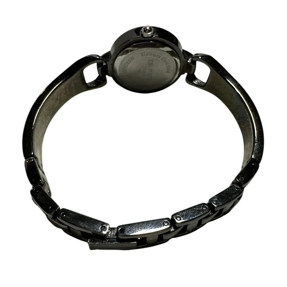 Kim Rogers Quartz Women's Watch‎ Dark Grey Bracelet Clasp Band Round Face Works